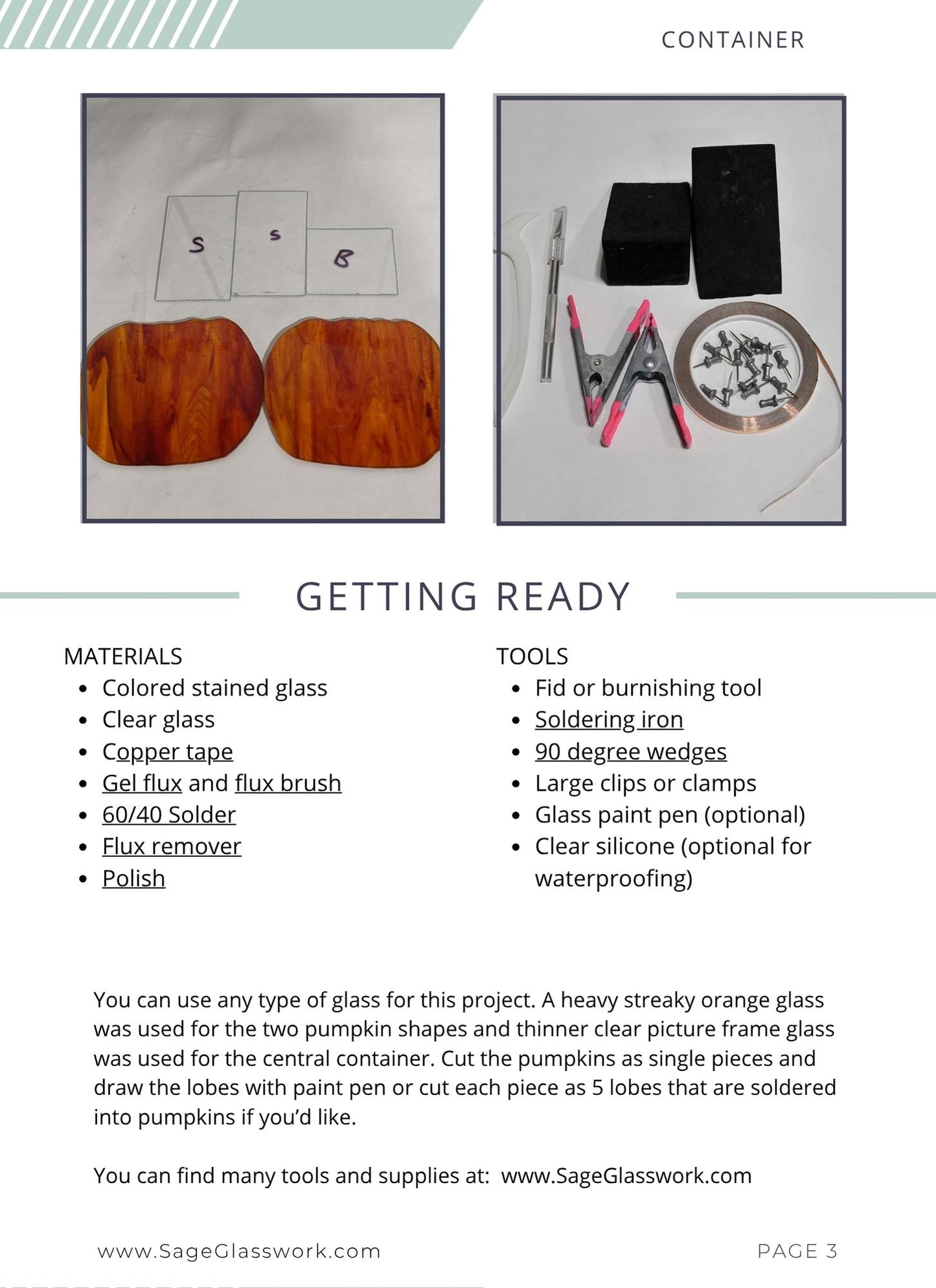 Stained Glass Pumpkin Centerpiece pattern TUTORIAL