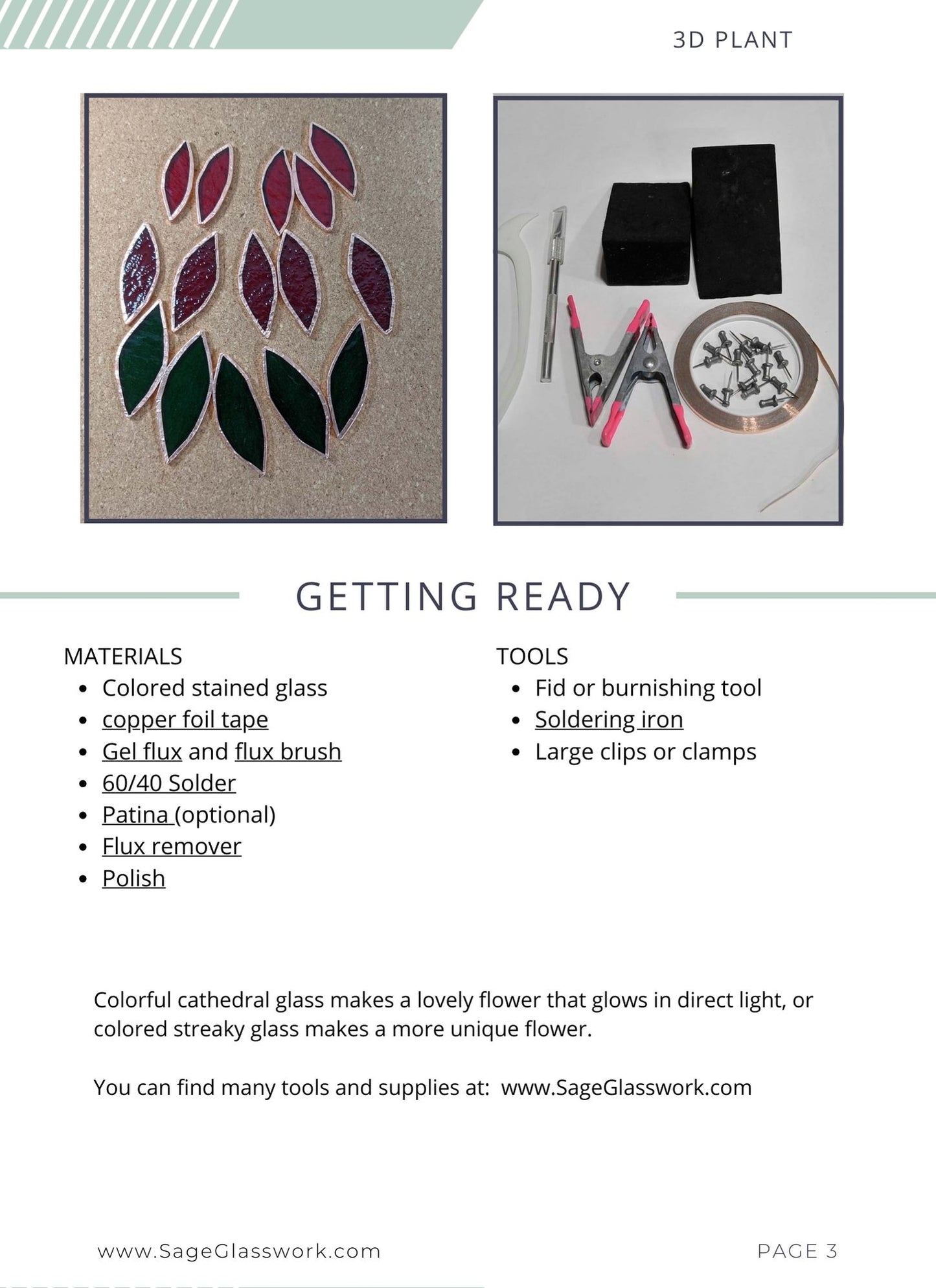 3D Poinsettia Flower stained glass pattern and TUTORIAL