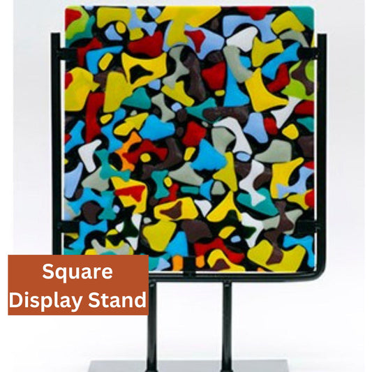 SQUARE table top Display Stand for stained glass, 8", 10" and 12" wide