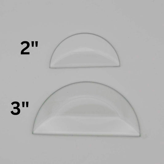 Half Circle Beveled Glass 2 or 3 inches wide