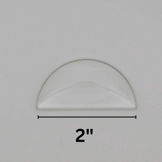 2" Half Circle Beveled Glass