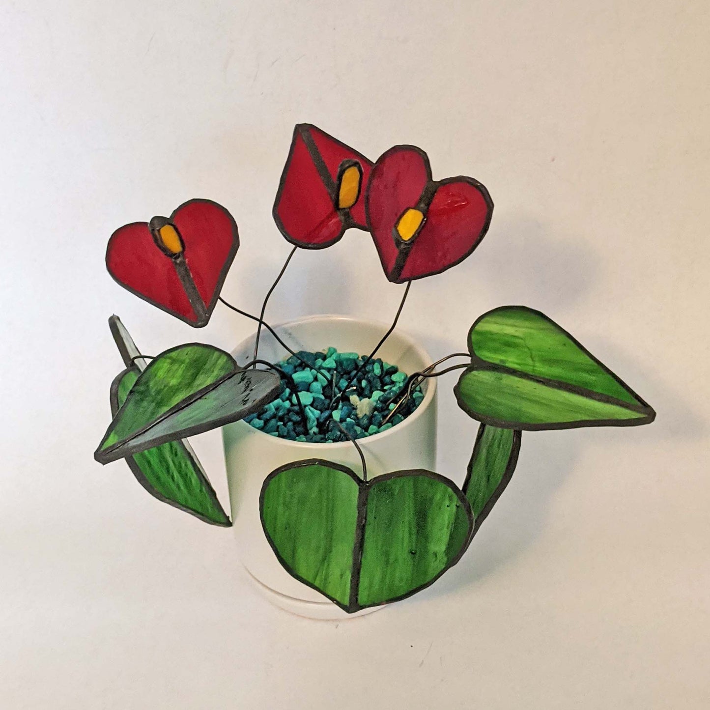 3D Anthurium plant stained glass pattern and TUTORIAL