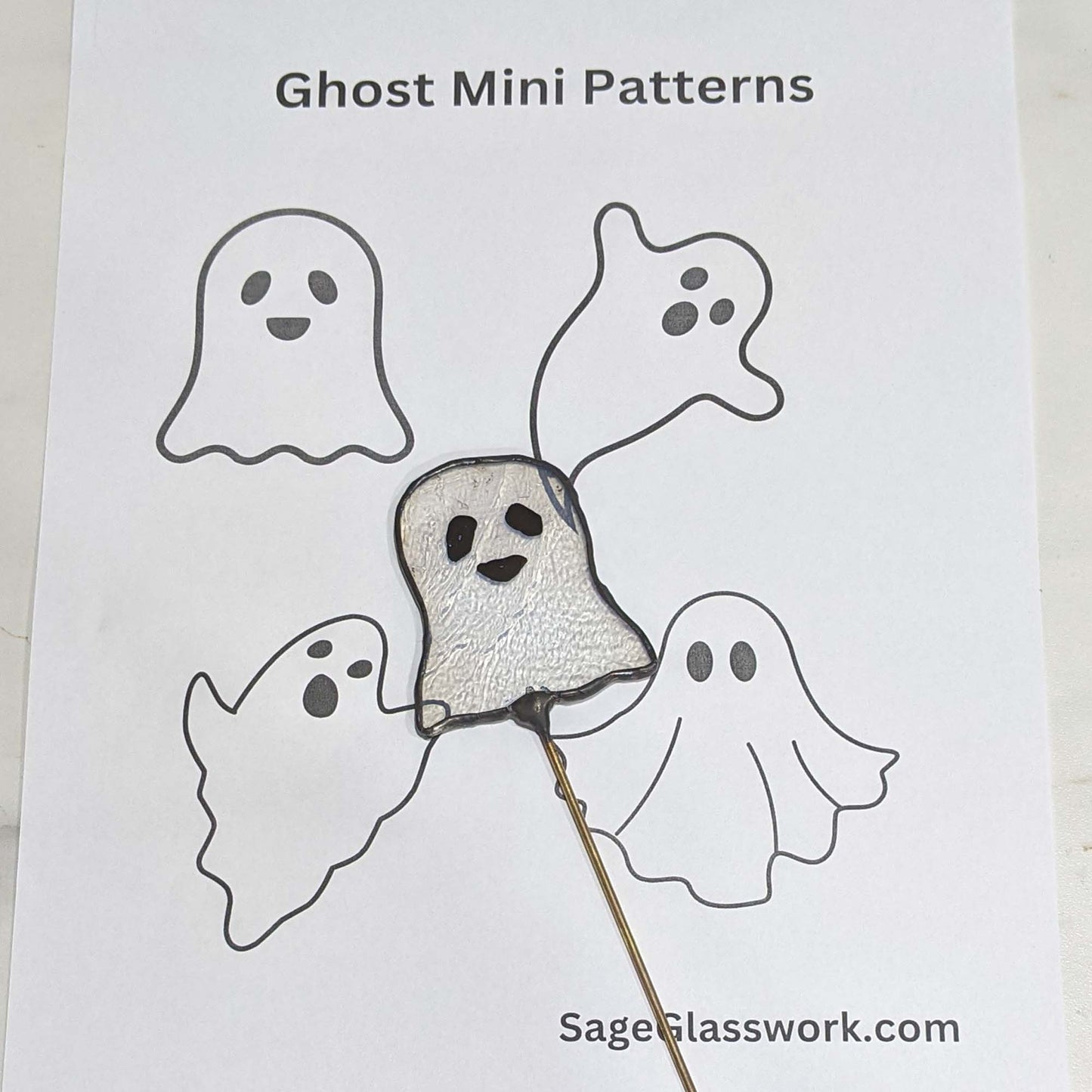 Halloween Ghosts Mini stained glass patterns