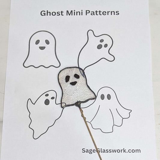 Halloween Ghosts Mini stained glass patterns