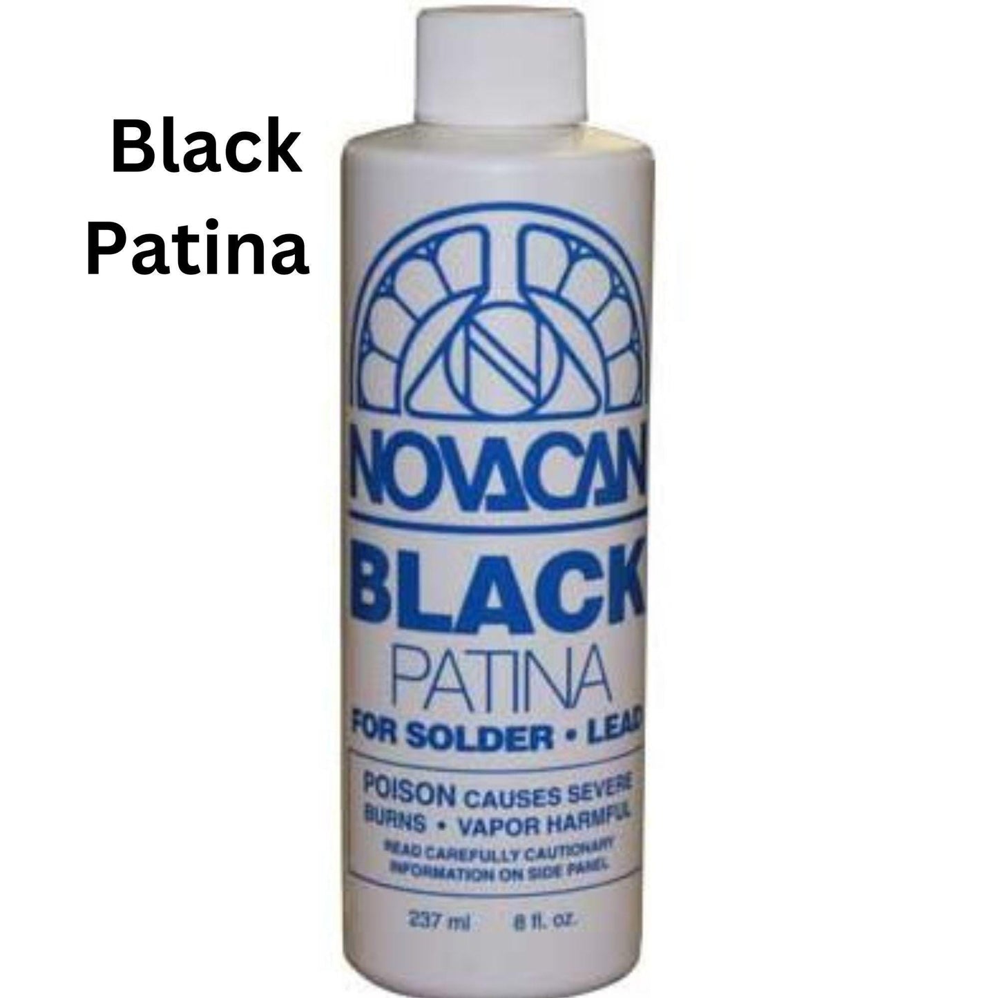 Novocan Black Patina for Lead and Solder, 8 oz bottle