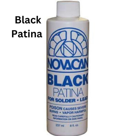 Novocan Black Patina for Lead and Solder, 8 oz bottle