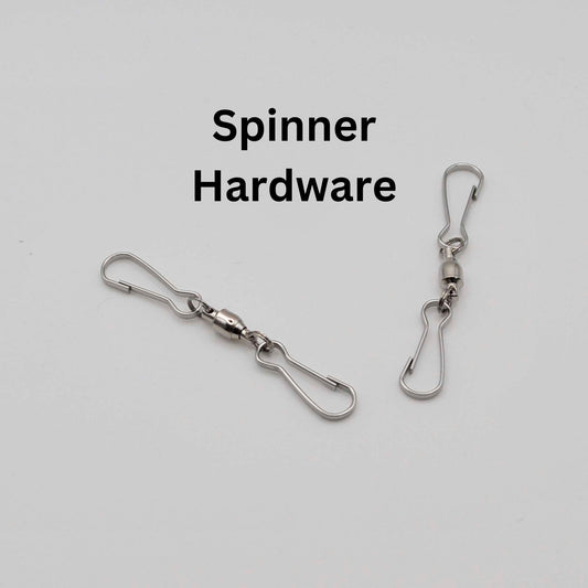 Spinner Hardware, stainless steel swivel with 2 clasps
