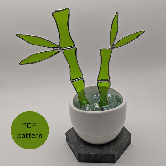 Lucky Bamboo stained glass pattern