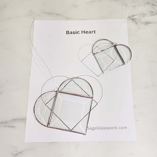 Bevel Heart Stained Glass PATTERN
