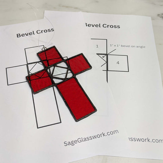 Bevel Cross Stained Glass PATTERN