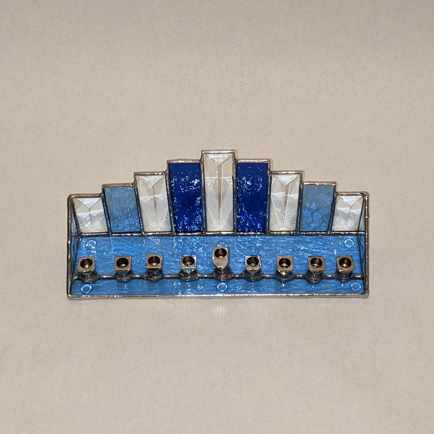 Beveled Menorah stained glass pattern TUTORIAL