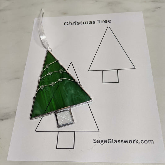 Beaded Christmas Tree Stained Glass PATTERN