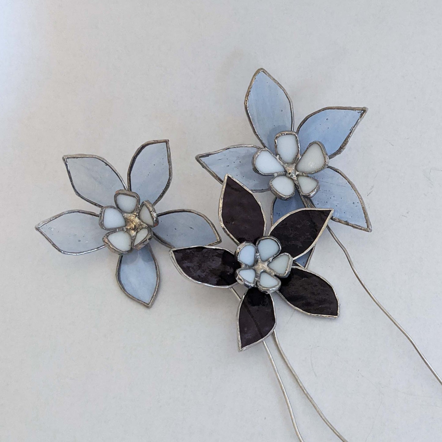 3D Columbine Flower Stem TUTORIAL stained glass pattern