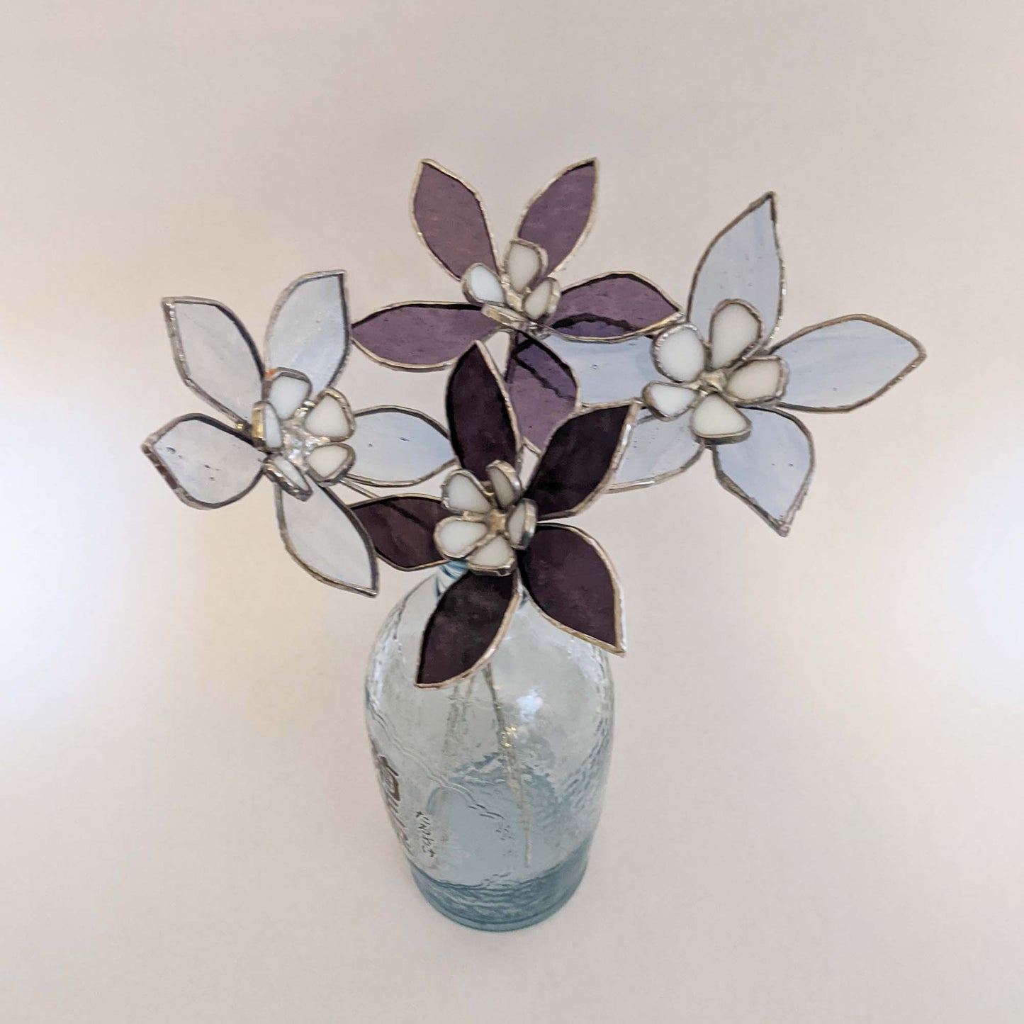 3D Columbine Flower Stem TUTORIAL stained glass pattern