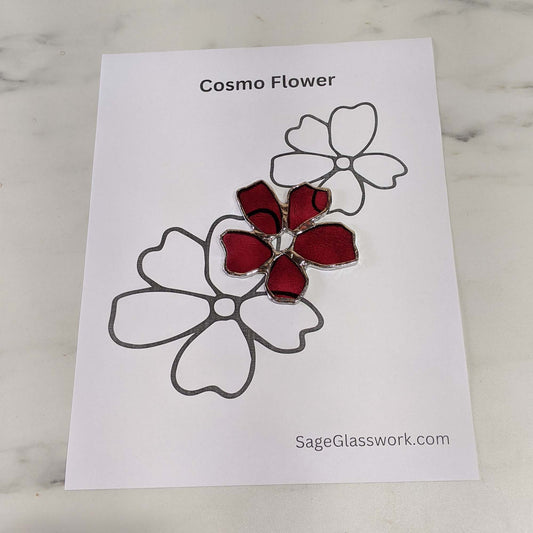 Cosmos Flower Stained Glass PATTERN