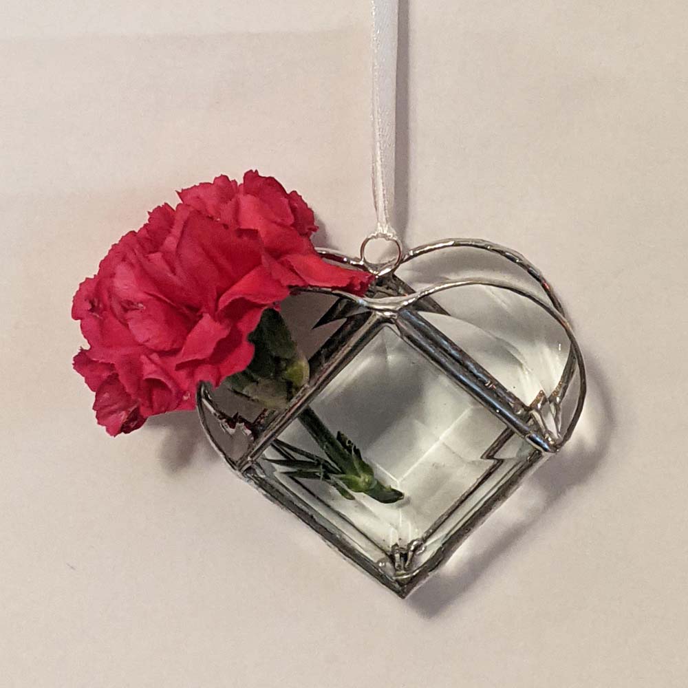 Stained Glass Heart Vase pattern TUTORIAL