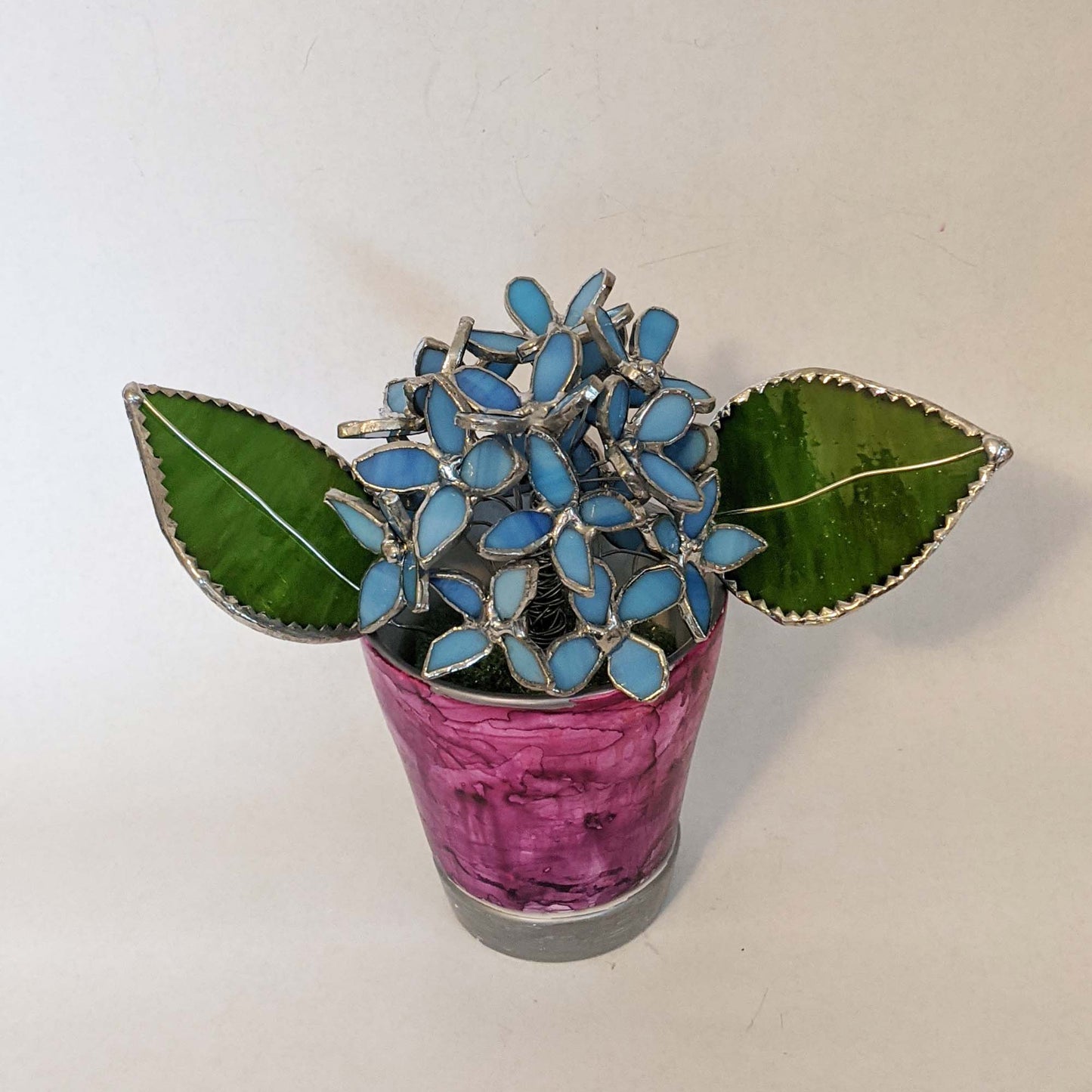 3D Hydrangea flower stained glass pattern and TUTORIAL