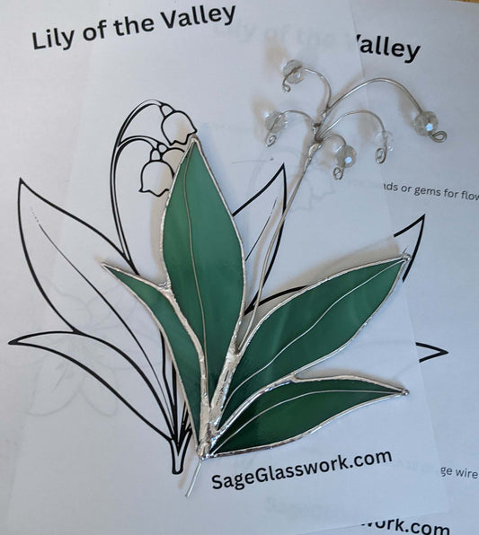 Lily of the Valley stained glass pattern