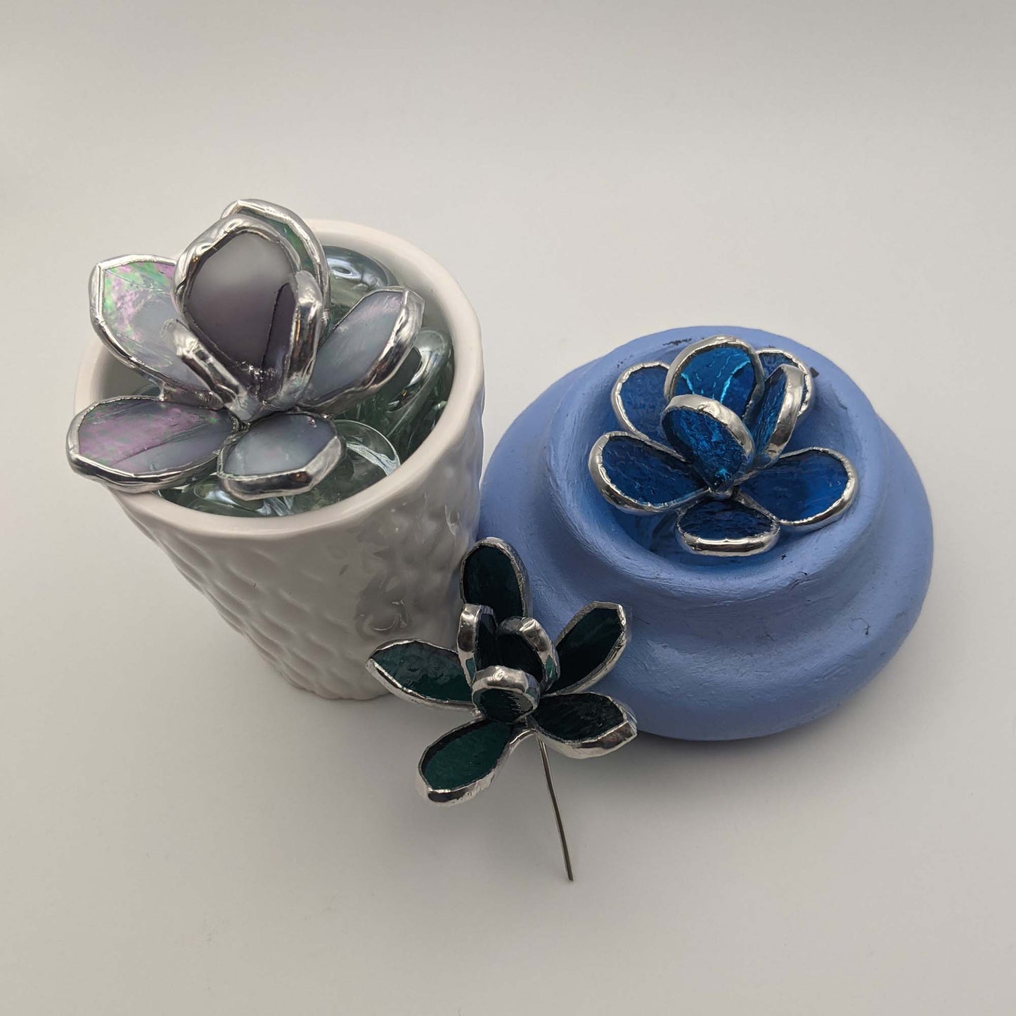 Mini Stained Glass Succulent bundle pattern TUTORIAL