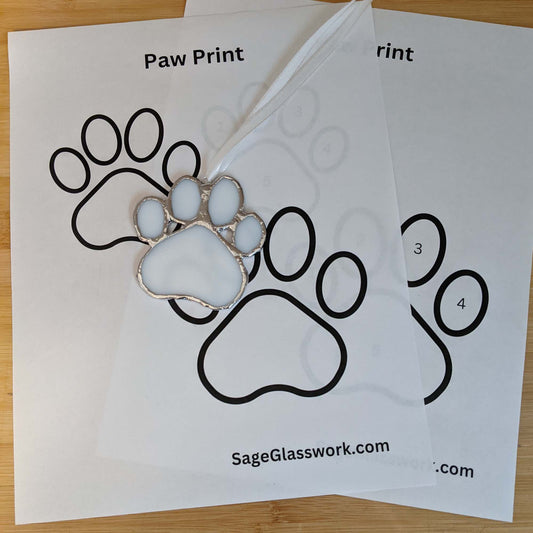 Paw Print Stained Glass PATTERN