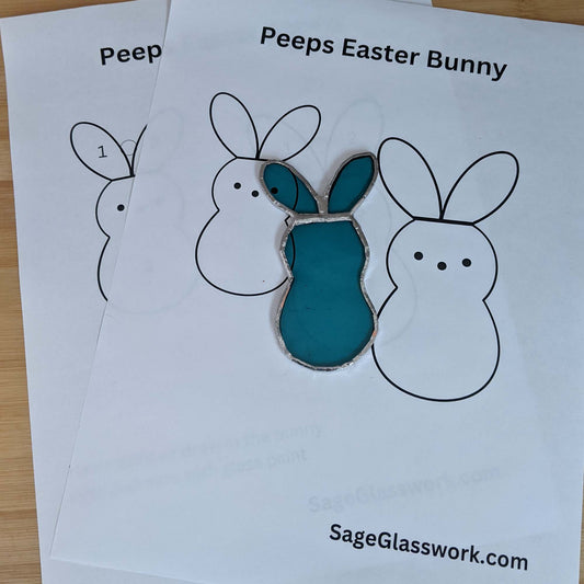 Peeps Easter Bunny Stained Glass PATTERN
