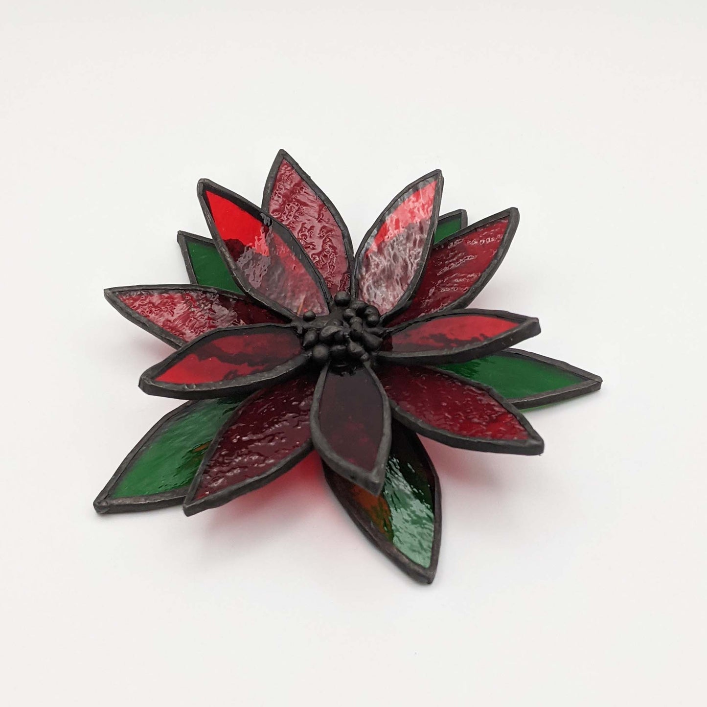3D Poinsettia Flower stained glass pattern and TUTORIAL