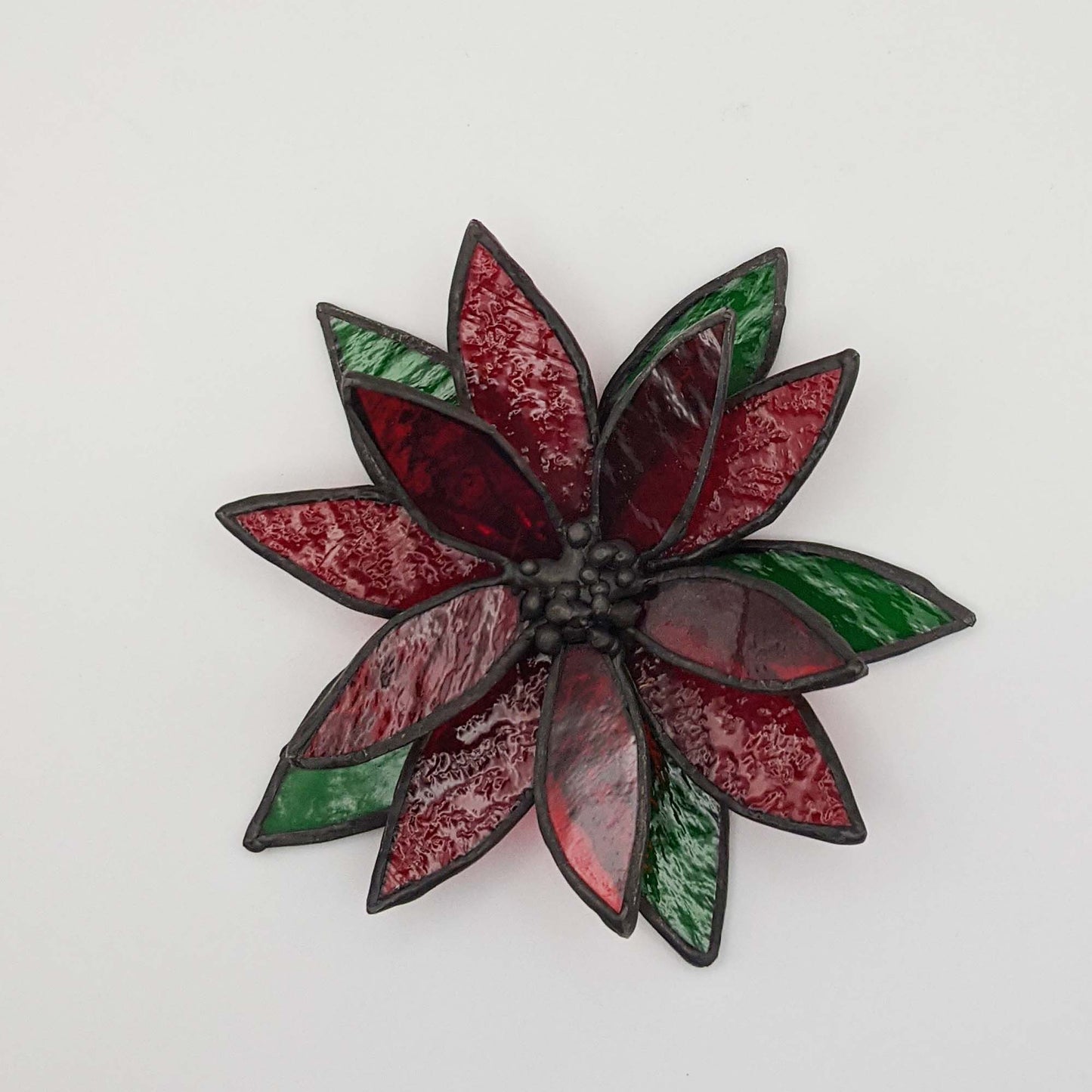 3D Poinsettia Flower stained glass pattern and TUTORIAL