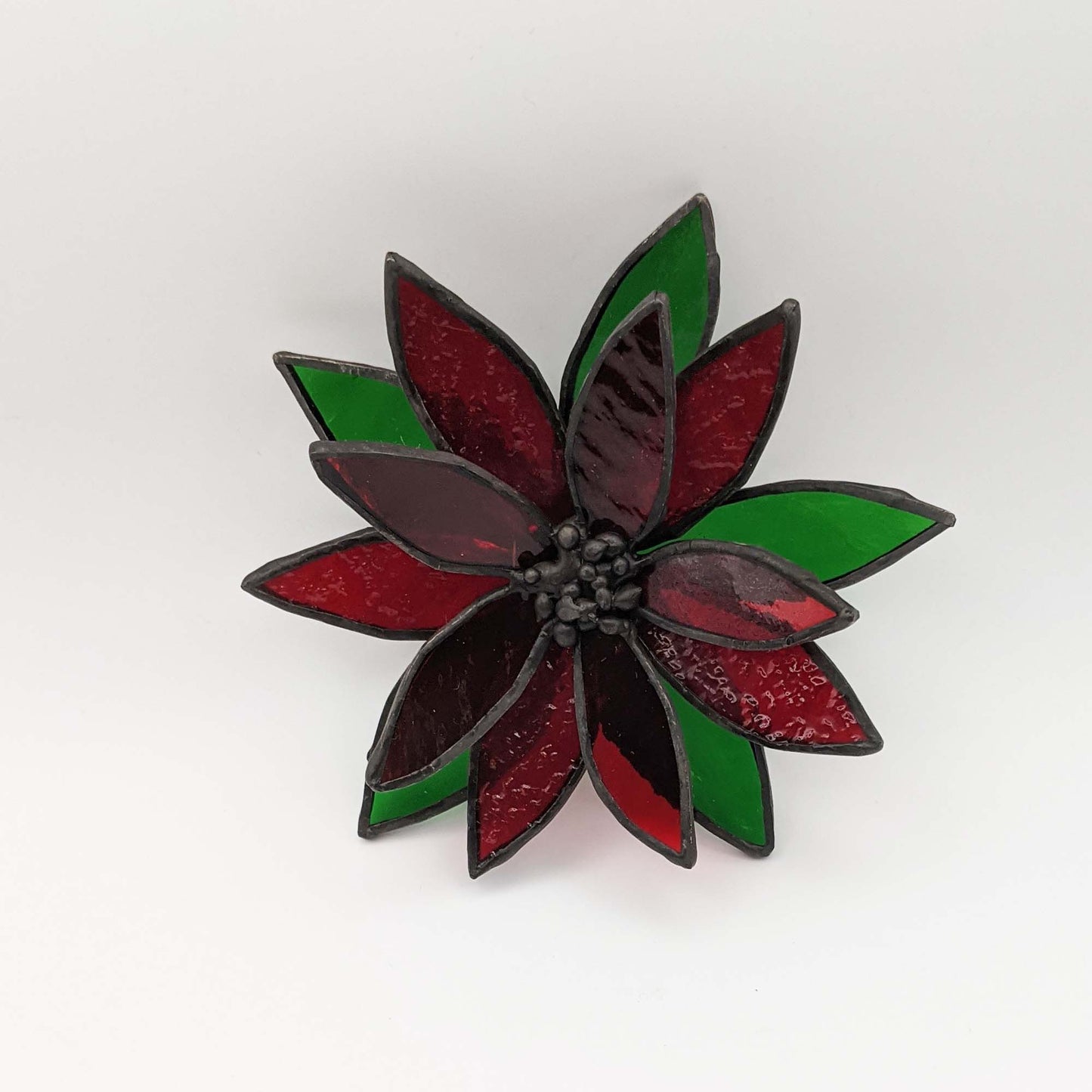 3D Poinsettia Flower stained glass pattern and TUTORIAL