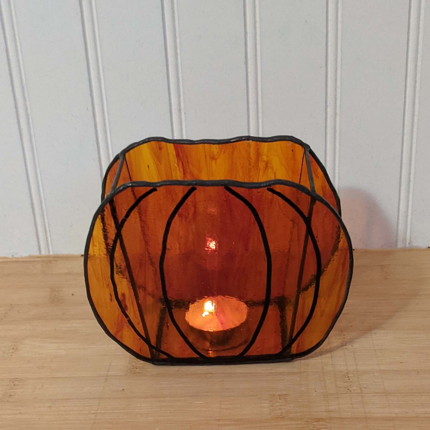 Stained Glass Pumpkin Centerpiece pattern TUTORIAL