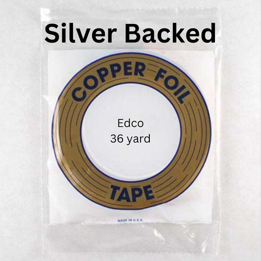 Edco SILVER BACK foil tape roll size 7/32" 1/4" 5/16" 3/8" 1/2" (Copy)