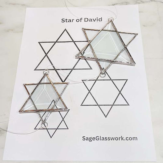Bevel Star of David Stained Glass PATTERN